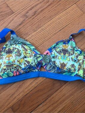 Reversible Maaji Blue Multi Floral Print Bikini Top